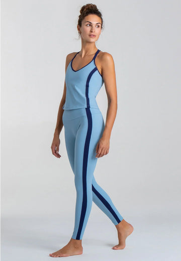 Spirit Tank Top & Expression Leggings Set – Dusty Baby Blue - AchievePrime 