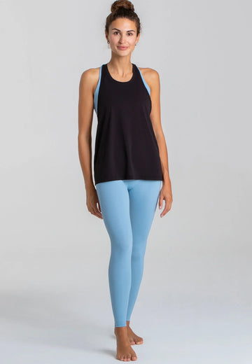 Yoga Outfit Damen blau zweite Haut
