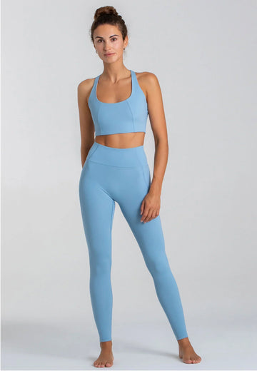 Yoga Outfit Damen blau zweite Haut