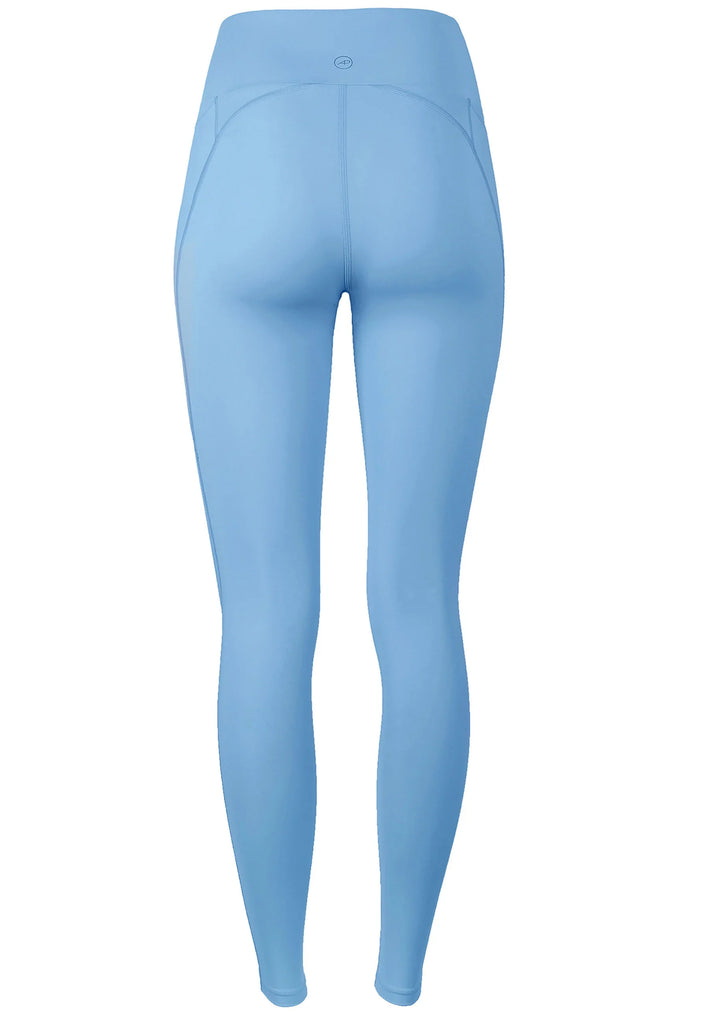 Stretch Leggings mit hohem Bund - Dusty Baby Blue - AchievePrime 