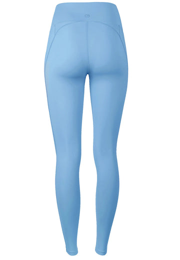 Stretch Leggings mit hohem Bund - Dusty Baby Blue - AchievePrime 