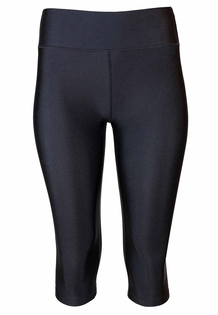 Impulse Crop Leggings mit hohem Bund - Liquid Black - AchievePrime 