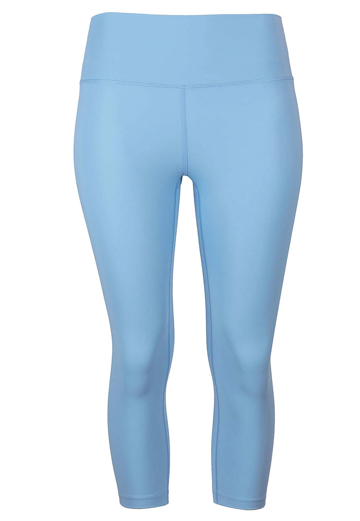 Impulse Crop Leggings Damen hellblau seidig glatt