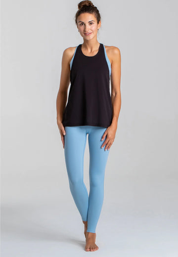 Schwarzes transparentes Sport Top Layering