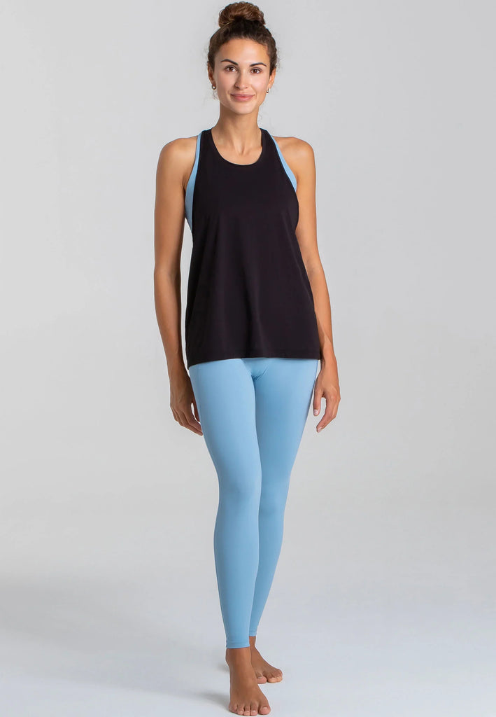 Schwarzes transparentes Sport Top Layering