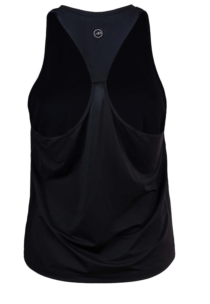 Racerback Top schwarz luftig Rückenansicht