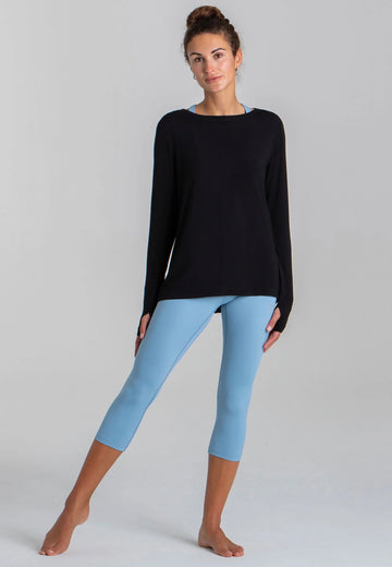 Elegantes Lounge Oberteil Damen schwarz