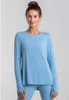 Wave Long Sleeve Damen hellblau Tencel Vorderansicht