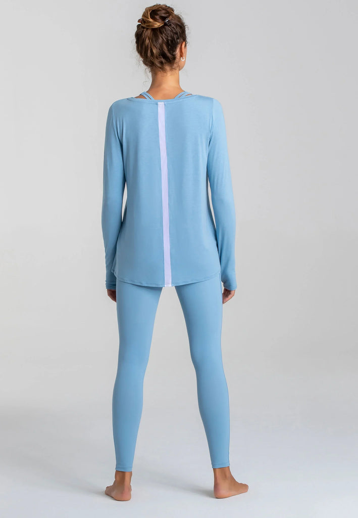 Nachhaltiges Lounge Oberteil Damen blau