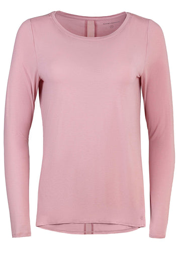 Wave Long Sleeve Damen rosa Tencel Vorderansicht