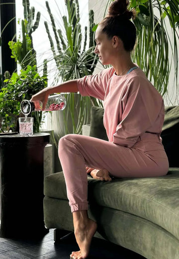 Premium Loungewear Set Damen Rose