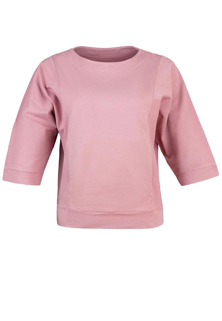 Rosa Sweatshirt Damen Baumwolle Rundhals