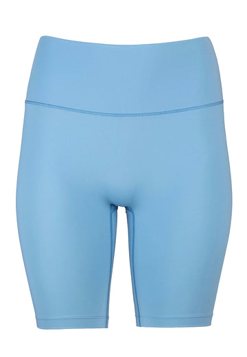 Star Bike Shorts mit hohem Bund - Dusty Baby Blue - AchievePrime 