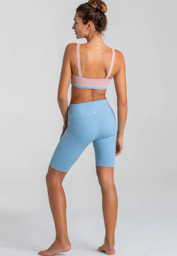 Charm Bralette Reversible - Rose Blossom Dusty Baby Blue - AchievePrime 