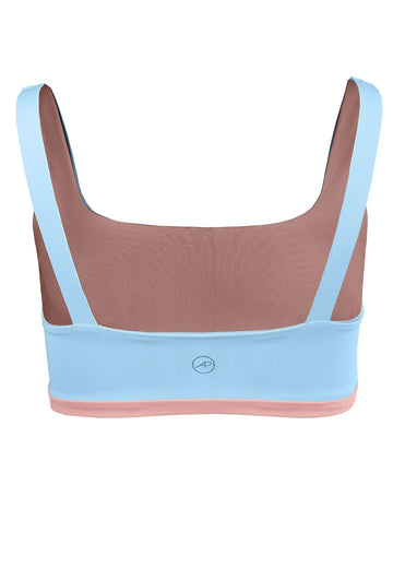 Charm Bralette Reversible - Rose Blossom Dusty Baby Blue - AchievePrime 
