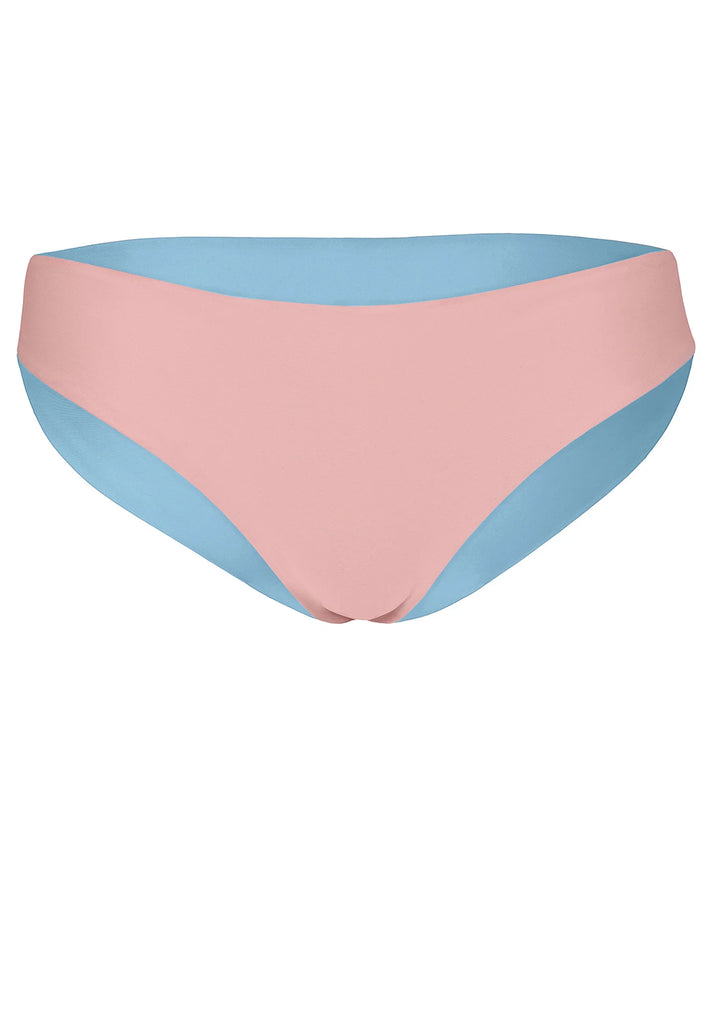 Charm Swim und Surf Bikini-Höschen Reversible - Rose Blossom Dusty Baby Blue - AchievePrime 