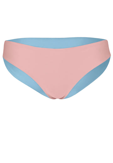 Charm Swim und Surf Bikini-Höschen Reversible - Rose Blossom Dusty Baby Blue - AchievePrime 