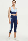 Dynamic Crop Leggings mit hohem Bund - True Blue - AchievePrime 