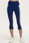 Dynamic Crop Leggings mit hohem Bund - True Blue - AchievePrime 