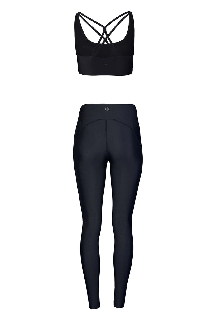 Force BH & Stretch Leggings Set - Liquid Black - AchievePrime 