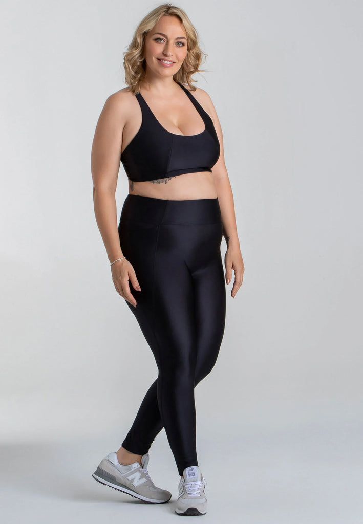 Force BH & Stretch Leggings Set - Liquid Black - AchievePrime 