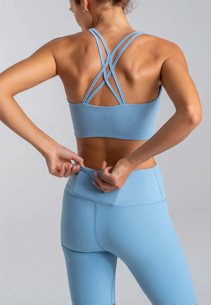 Force BH & Star Shorts Set - Dusty Baby Blue - AchievePrime 