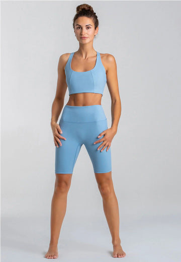 Force BH & Star Shorts Set - Dusty Baby Blue - AchievePrime 