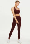 Motion Leggings mit hohem Bund - Henna Red - AchievePrime 