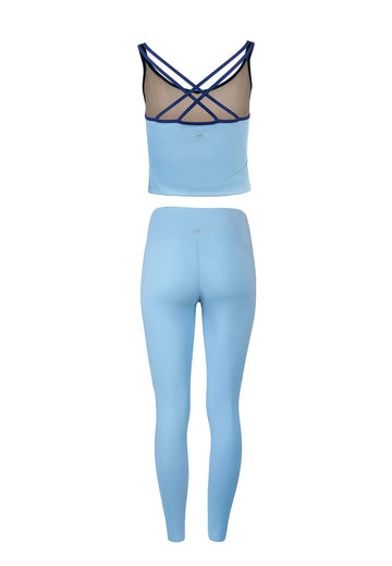 Spirit Tank Top & Expression Leggings Set – Dusty Baby Blue - AchievePrime 