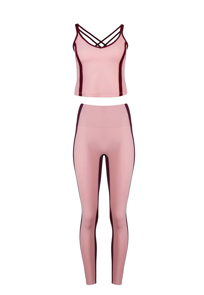 Spirit Tank Top & Expression Leggings Set – Rose Blossom - AchievePrime 