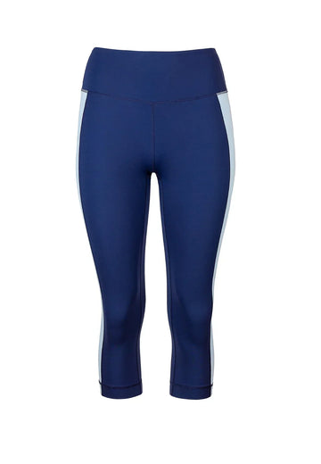 Dynamic Crop Leggings mit hohem Bund - True Blue - AchievePrime 